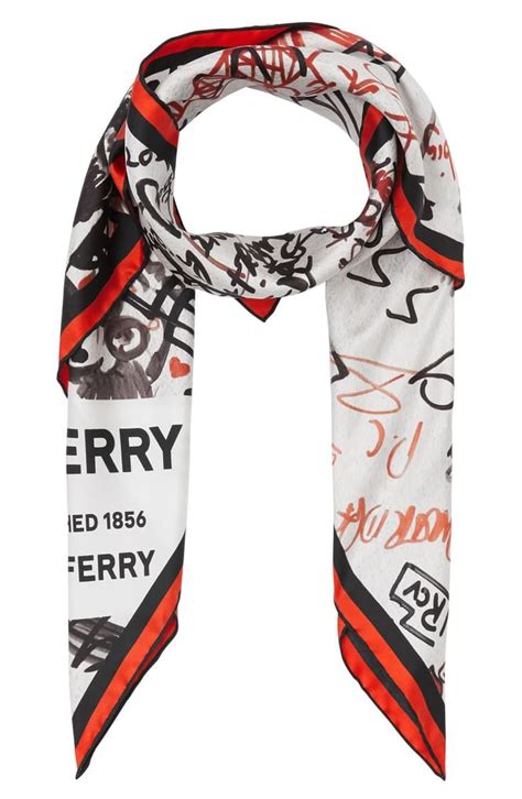 burberry graffiti scarf nordstrom|Women's Burberry Scarves & Wraps .